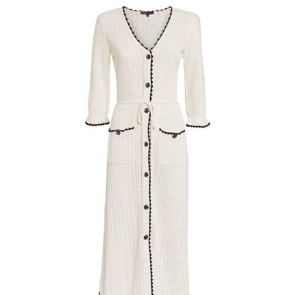 NWT Maje Scallop-Trimmed Knitted Dress size 3 Large - Picture 2 of 9